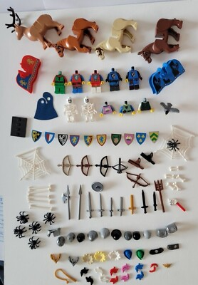 #ad New Lego Castle Black Falcon Lion Knight Forestman Minifigures And Accessories $1.25