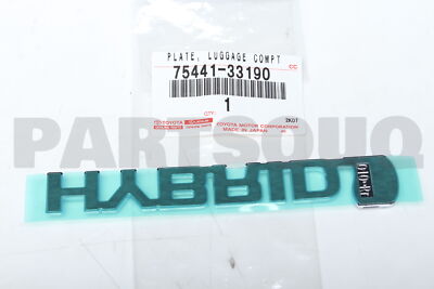 7544133190 Genuine Toyota PLATE, LUGGAGE COMPT 75441-33190 | eBay