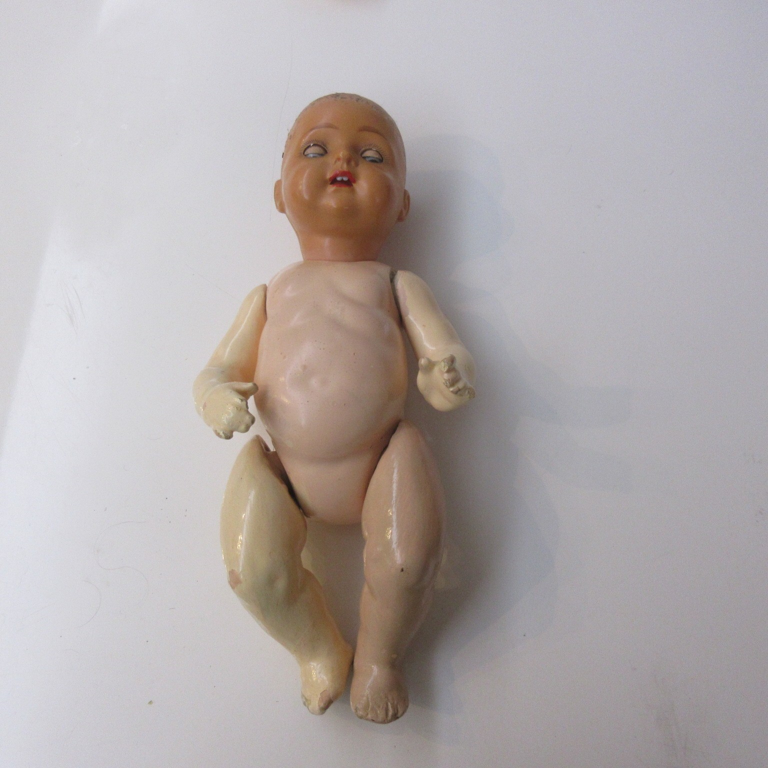 Ancien Baigneur Bruno Schmidt 30 Cm - Tête Celluloïd - Corps Composition - 1920