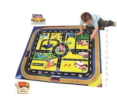 car and train play mat