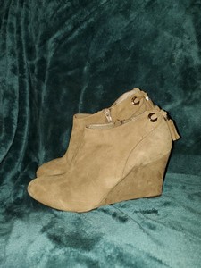 anne klein wedge ankle boots