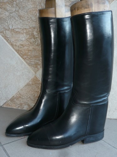 Bottes de cavalerie "Modèle Polonais" (Noir) DELAUNAY Bottier PARIS - 41 - Picture 4 of 7