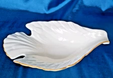 Vintage Lenox 'Dove' Candy/Nut Bowl Sauce/Gravy Boat 24K Gold Rim Bone China