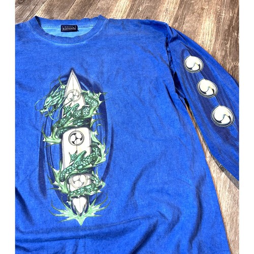 90's Dragon Ball Z Style Surfing Long Sleeve Size 3XL Y2K Style Vintage - Picture 2 of 3