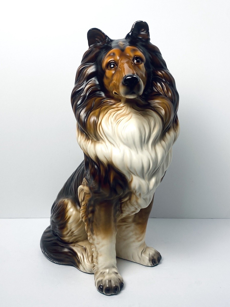 Vintage Collie Sheltie Dog Statue 16