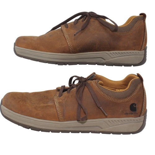 Carhartt Mens Sz 9.5M Brown Suede Oxford Work Safety Sneaker Shoe Style CMX3013 - Picture 8 of 12