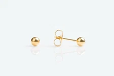 Studex System 75 Ear Piercing Yellow Gold Round Ball Studs 4mm”Do It Yourself “