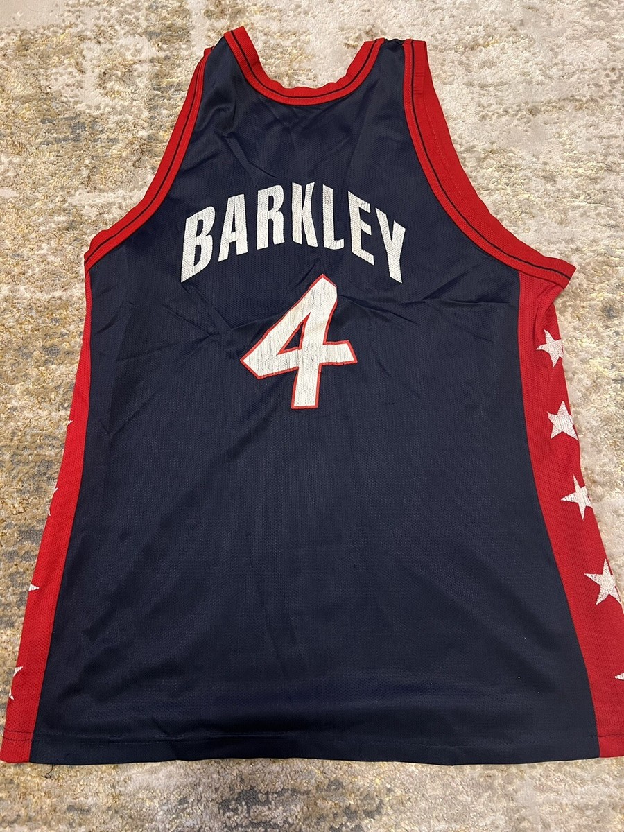BARKLEY オリンピック バスケ ユニフォーム ゲームシャツ VTG 90's Charles Barkley 1996 Dream Team USA Basketball