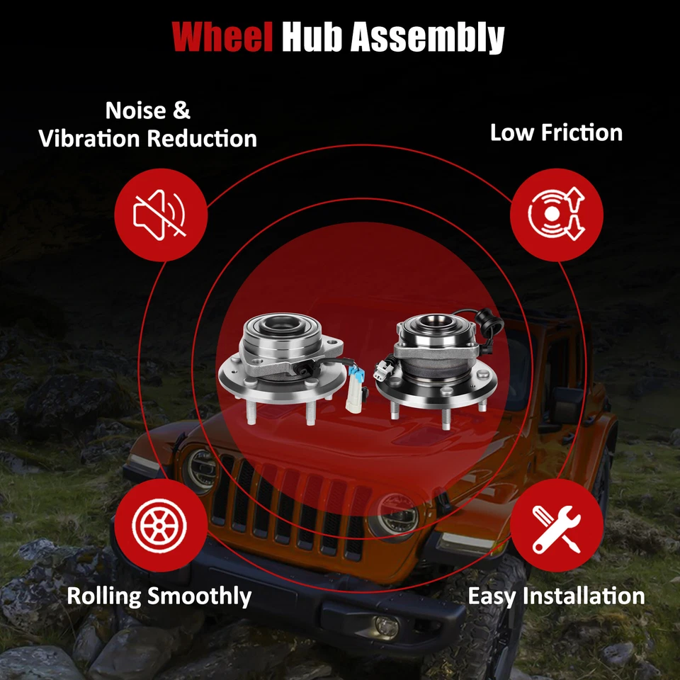 Juego de 4 cojinetes de buje de rueda delantera trasera para Chevrolet Equinox 2007-2009 Foto 4 de 4