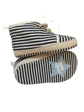 OshKosh B'gosh Baby Size 3 Navy White Striped Sneakers Shoes NEW