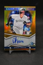 DREW ROMO 2020 Bowman Draft Class of 2020 Gold Refractor Auto /50 Rockies RC