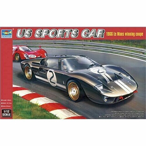 絶版　FORD GT40 1/12 トランペッター製 Trumpeter Ford GT40 Le Mans Edition - Plastic Model Car Kit