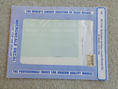 Microscale Decal MC-4135 Train HO Model Railroad Burlington Northern Hustle SD45