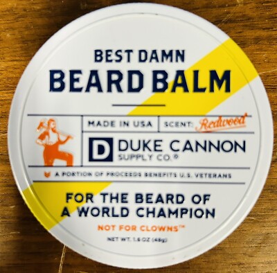 Duke Cannon Best Damn Beard Balm - 1.6 oz (some tins have slight dents!!!)