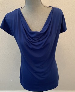 Dana Buchman Royal Blue Top Blouse XS Beautiful Versatile RARE HTF