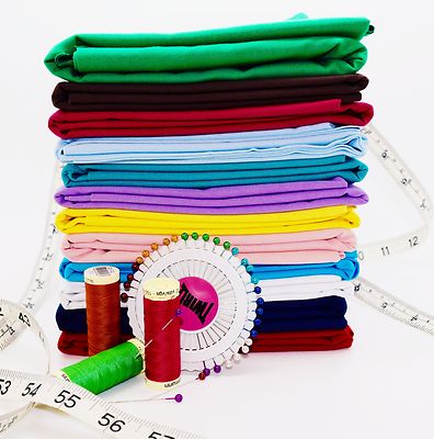 Uni Patchwork Baumwolle Handarbeit Quilten Stoff fest Bastelmaterial