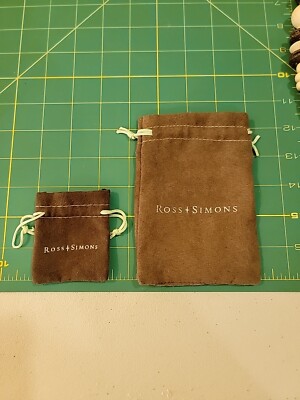 2 Ross & Simons Jewelry Dust Bags sm 3x2.5 & med 4x5.5 *FREE SHIP