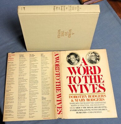 A WORD TO THE WIVES BY DOROTHY AND MARY RODGERS 1970 HC/DJ