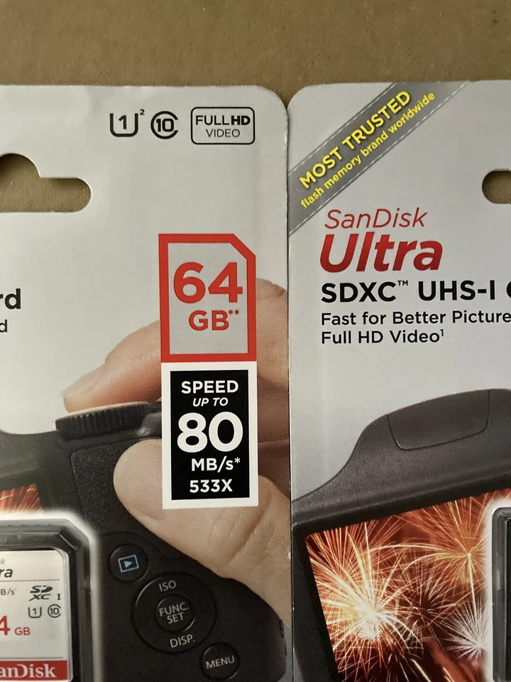 SanDisc Set of 3 Memory Cards 64 GB SDXC-UHS I - Image 2 of 4