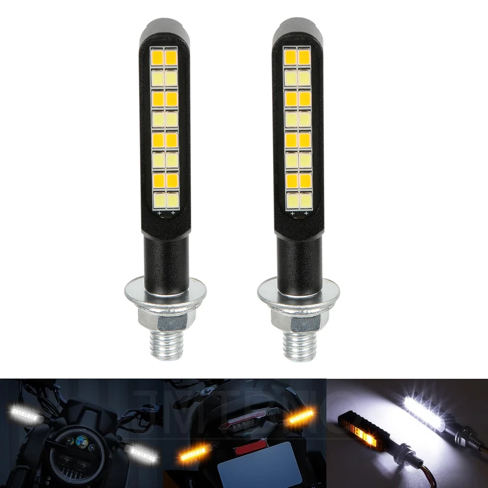 Luz intermitente LED de giro para motocicleta que fluye DRL para Kawasaki KLX250 KLX300 Foto 2 de 4