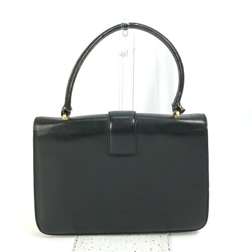 GUCCI bag old gucci Hand Bag Leather Black/Gold