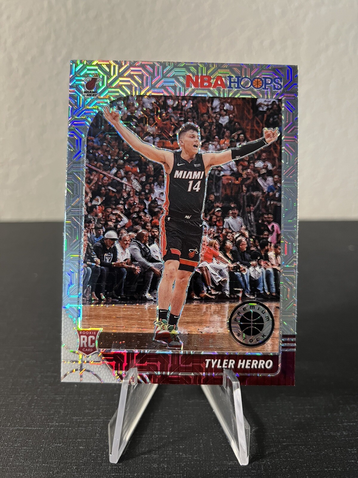 2019-20 Panini NBA Hoops Premium TYLER HERRO RC Silver Mojo Prizm #210 Rookie 🔥