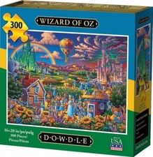 Dowdle Folk Art jigsaw puzzle;  Wizard of Oz by Eric Dowdle;  300 pcs