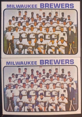 1973 TOPPS #127 MILWAUKEE BREWERS TEAM CARD (2) NM/MT 03532