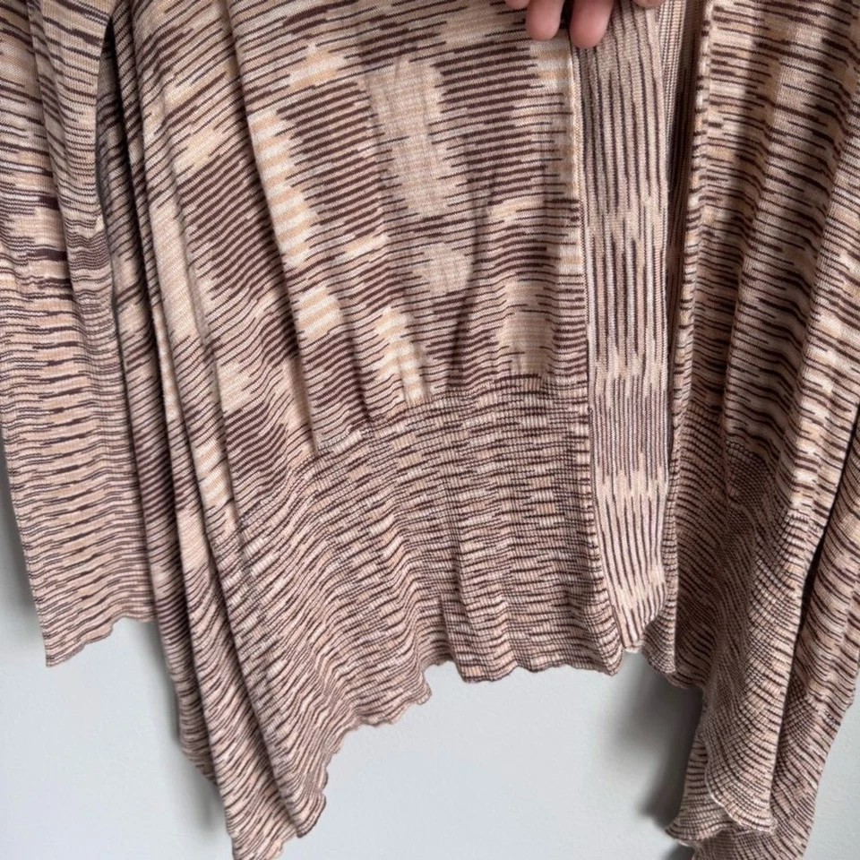 Cárdigan para mujer M Space Dye cascada drapeado frente abierto acogedor suéter boho Foto 4 de 4