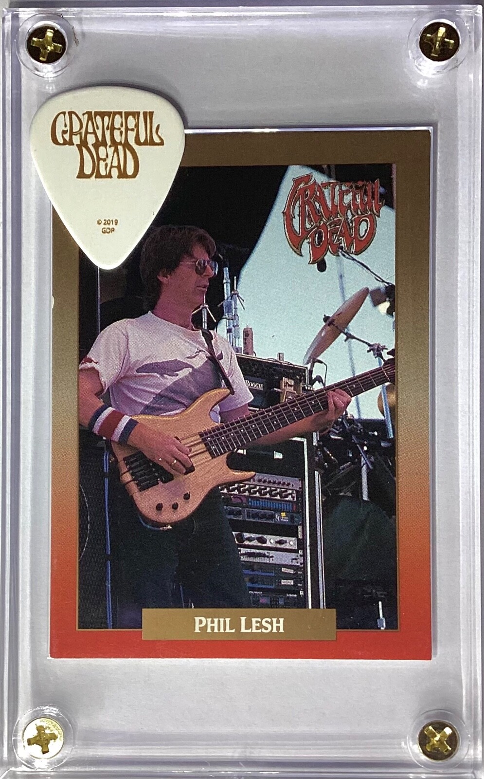 Rare Grateful Dead Phil Lesh Legacy card #3 / Official Guitar Pick display!!!