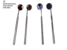 Mouth Mirror Set of Four, Simple & Magnified #4 #5Dental Instrument Tasrou Brand