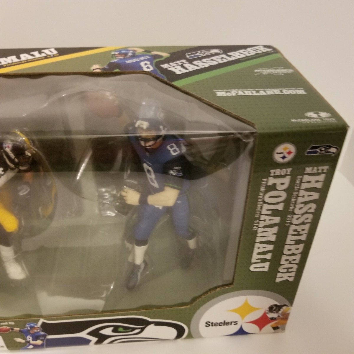 MCFARLANE NFL 2 Pack Troy Polamalu VS Matt Hasselbeck LIMITED