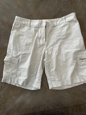J. Jill Beige Stretch Shorts Sz 10 Waist 32 Inseam 8.5 97 Cotton 3 Spandex
