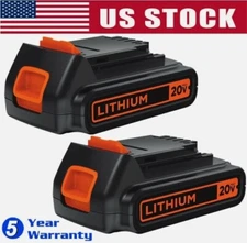 2 PACK 1.5Ah 3.8Ah FOR BLACK and DECKER 20V MAX Lithium Battery LBXR20 LBX20 New