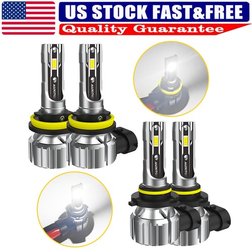 4x 9005+H11 H8 Headlight LED Combo High Low Bulbs Beam Kit Super White Bright - Picture 19 of 19