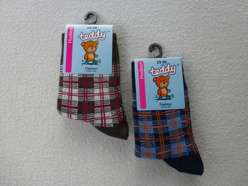 Hudson Calzini per Bambini Ragazzi a Quadri (Offerta 70% Cotone Tg. 23-26 - Picture 2 of 3