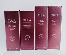 TULA Skin Care Bundle Glaze Plumping Lip Treatment Spresso Energizing Eye Balm