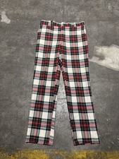 Vintage Abercrombie And Fitch Plaid Wool Pants 1970s 1960s Men  s Size 36
