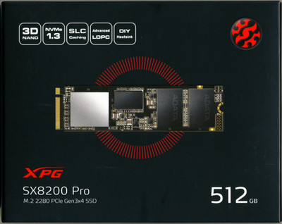 New Adata XPG SX8200 Pro M.2 2280 512GB PCIe 3.0x4 NVMe SSD R/W 3500MB/2300MB/s