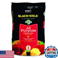 Sun Gro Black Gold 8-Qt All-Purpose Potting Soil w/ Controlled Release 1310102