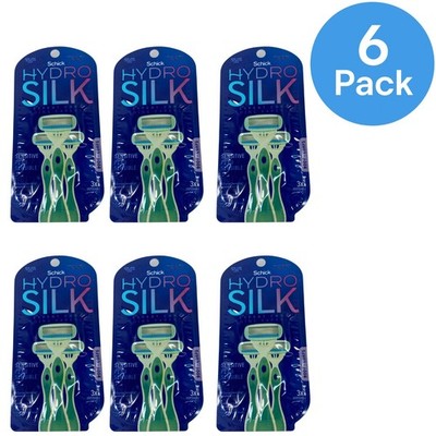 Schick Hydro Silk Sensitive Care Disposable Razors 5 Curve Sensing Blades 6 Pack