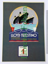 POLLIONE SIGON LLOYD TRIESTINO ANNI 30 bozzetto per calendario Grafiche MODIANO