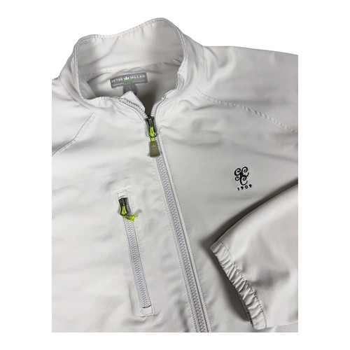 Peter Millar Wind Element E4 Jacke Herren Größe L Golf Windbreaker Full Zip GCC