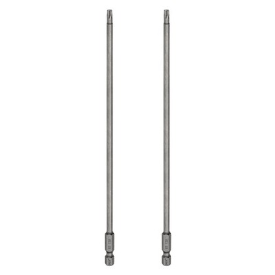 2pcs T20 Torx Head Screwdriver Bit 1/4'' Hex Shank 7.87'' Long Magnetic
