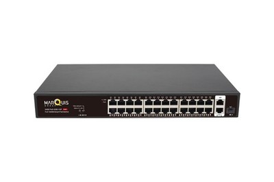24 Port PoE Switch with 2 Gigabit Uplinks & 2 SFP Ports (400W)