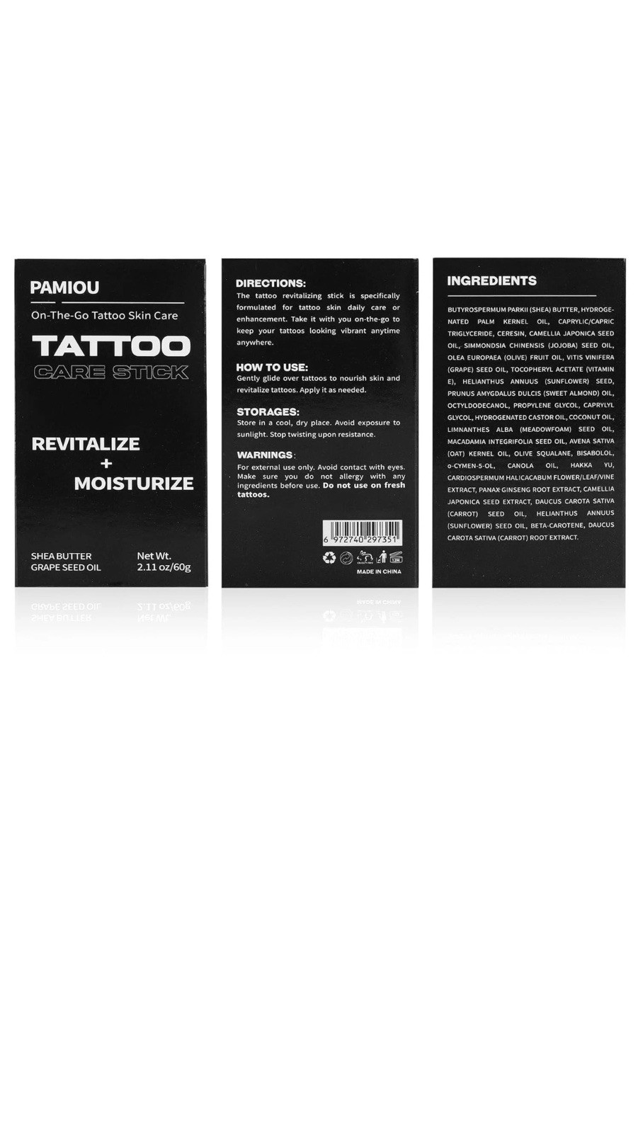 Pamiou Tattoo Aftercare Tattoo Butter Balm, On The Go Tattoo Care Stick, Port