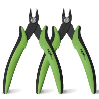 KATA 2PC Micro Flush Cutters, 5-Inch Precision Wire Cutter, Anti-Slip Side Cu...