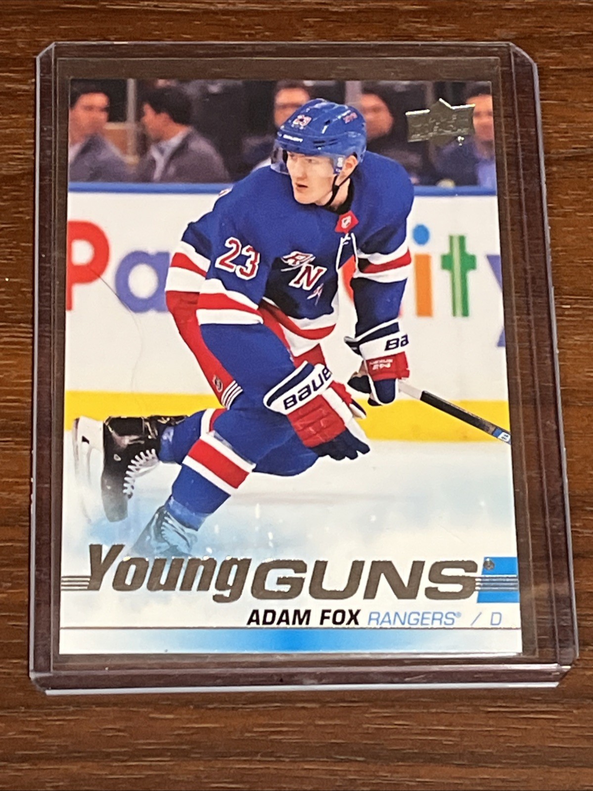 2019-20 Upper Deck #228 Adam Fox Young Guns Rookie Card RC NYR New York Rangers