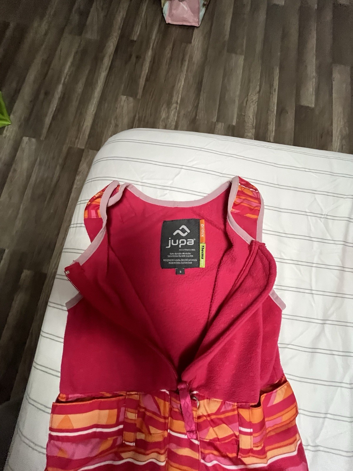 JUPA Snowsuit Toddler Girl 3T Winter Jacket Pants /bibs Pink/ Orange+ Extras image 10