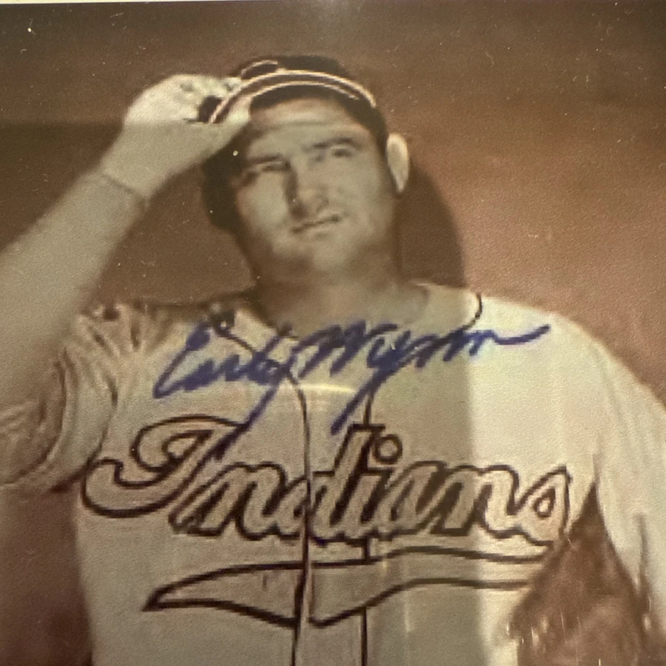 Foto firmada de béisbol de colección de los Indios de Cleveland de 4x6 AUTO 4x6 de Early Wynn Salón de la fama Foto 3 de 4